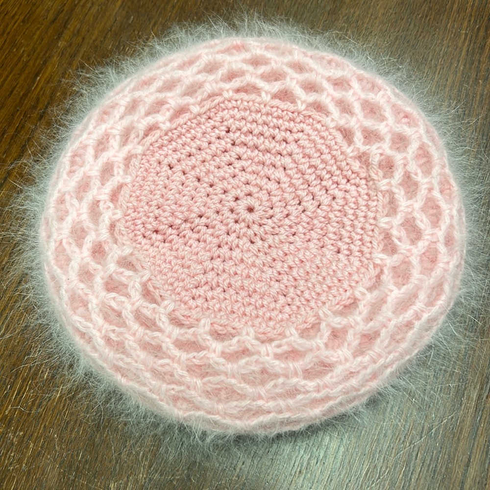 Heaslip Angora Rabbit Hair Wool Pink Beret